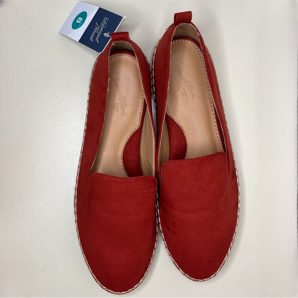 Red Suede Women's Loafers Universal Thread Brand Size 8 NTW